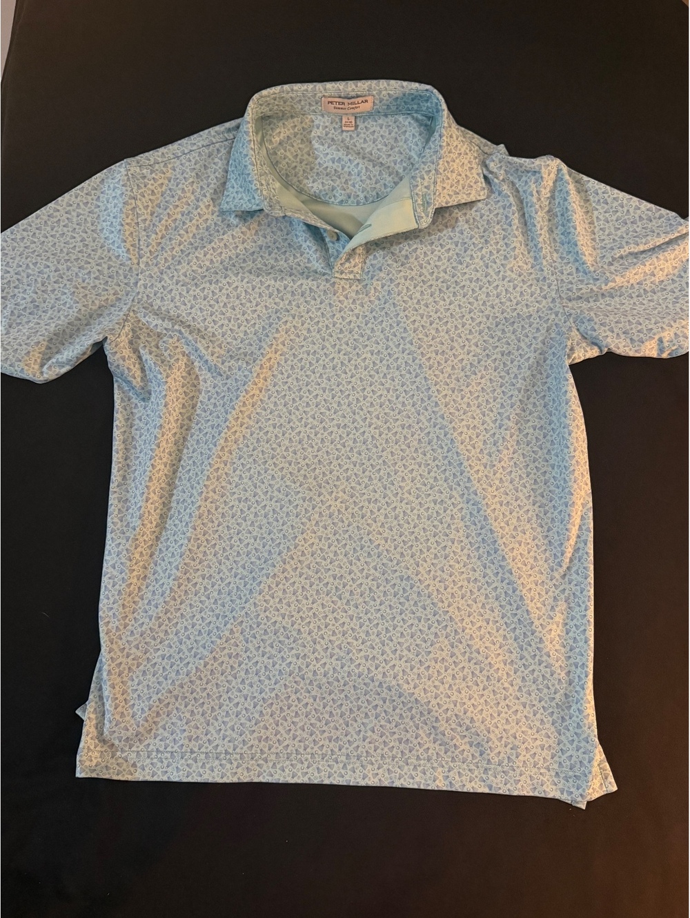 Peter Millar Summer Comfort Light Blue Pattern Boys size Large (11-12)